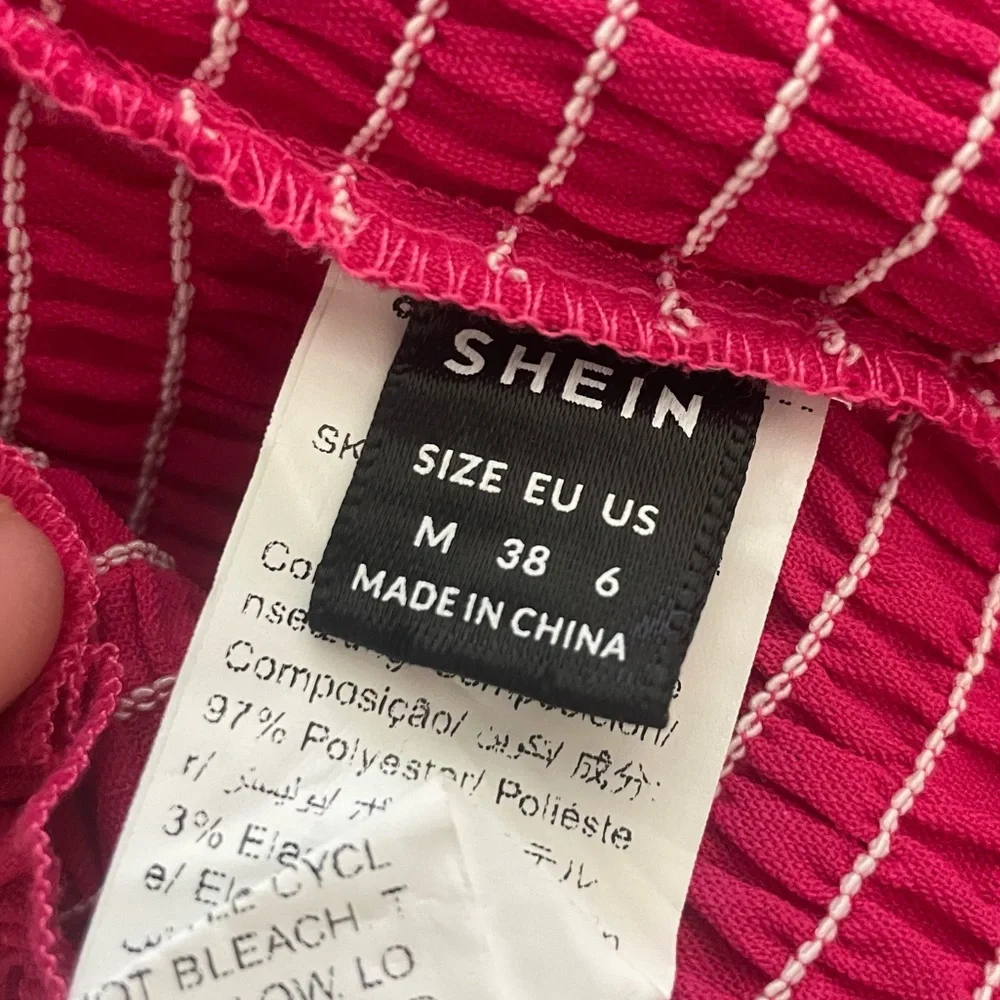 SHEIN Hot Pink Long Sleeve Blouse - M